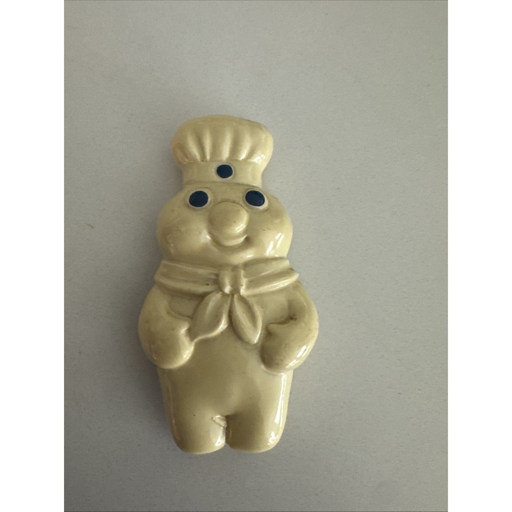 Vintage 1988 Pillsbury Dough Boy Ceramic 3" Refrigerator Magnet